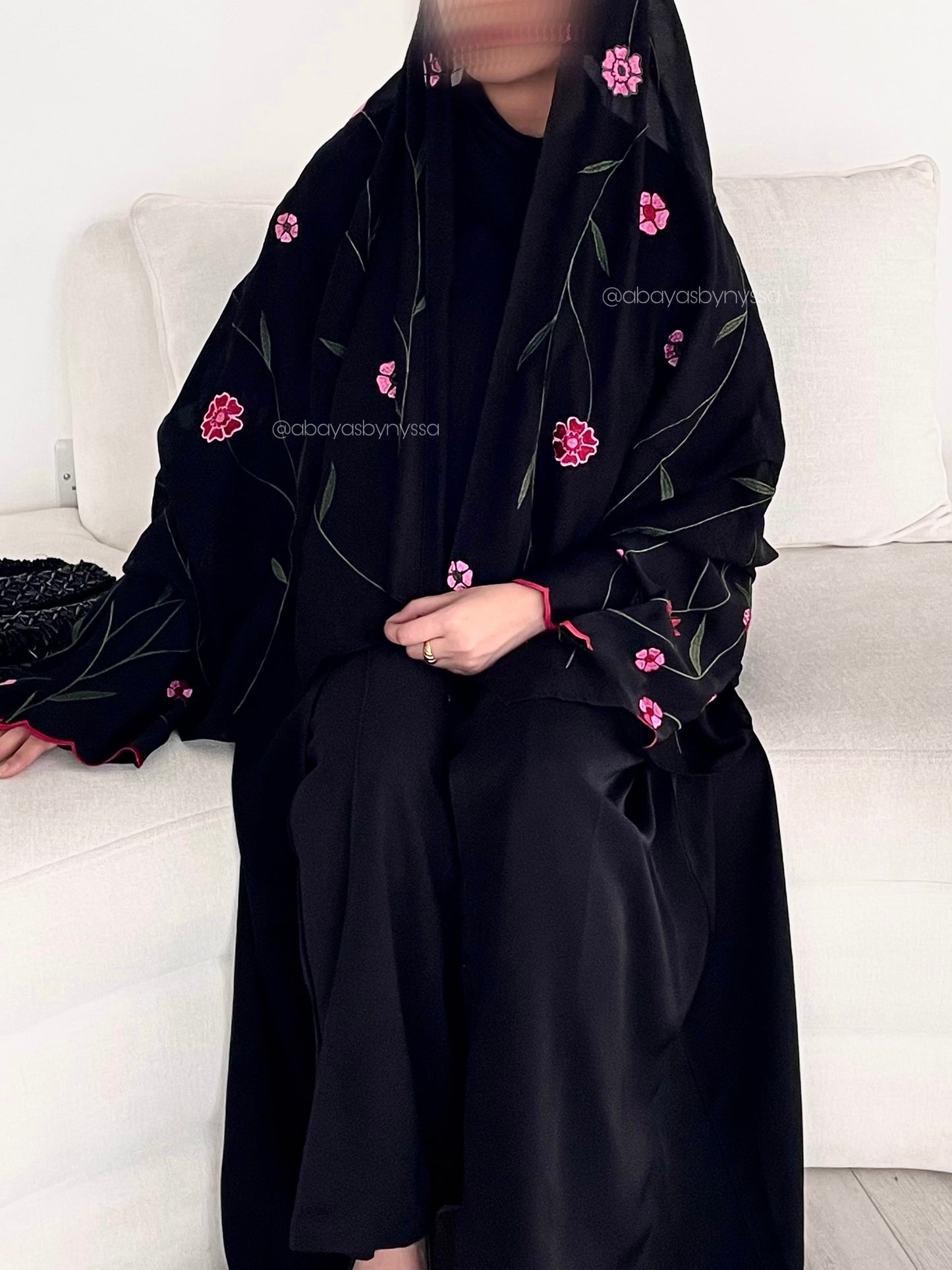 ‘Flora’ Women’s Black Abaya – Lightweight Korean Nida Spring/Summer Abaya
- Red