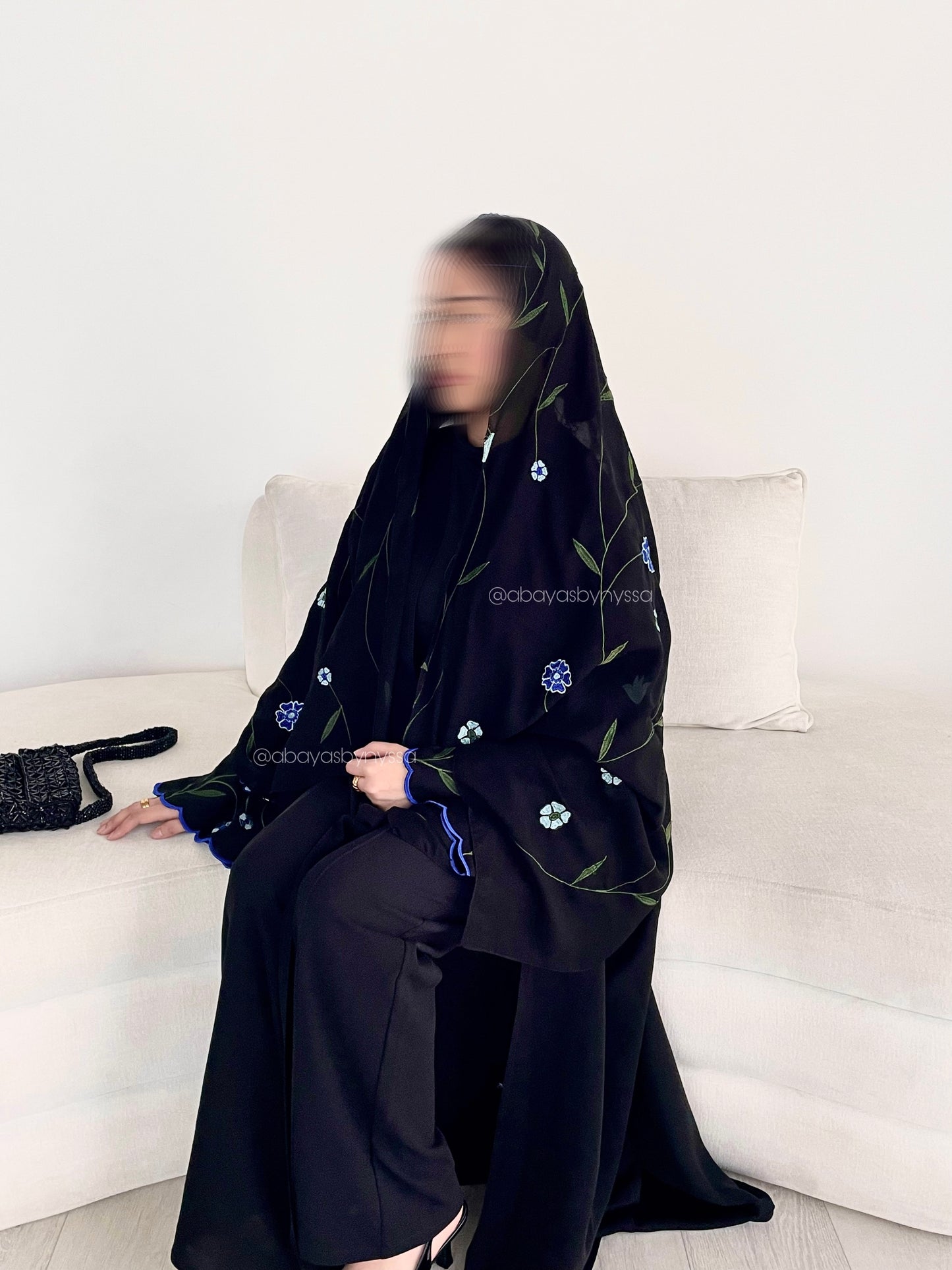 Flora Abaya - Blue