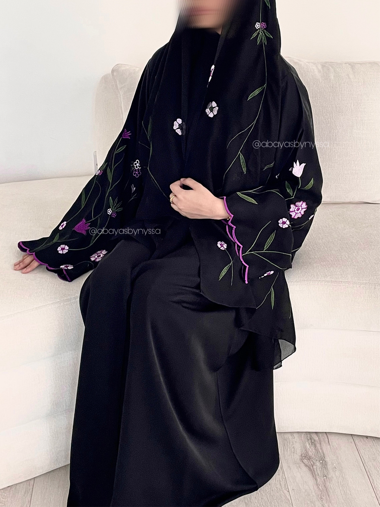 ‘Flora’ Women’s Black Abaya – Lightweight Korean Nida Spring/Summer Abaya
- Purple