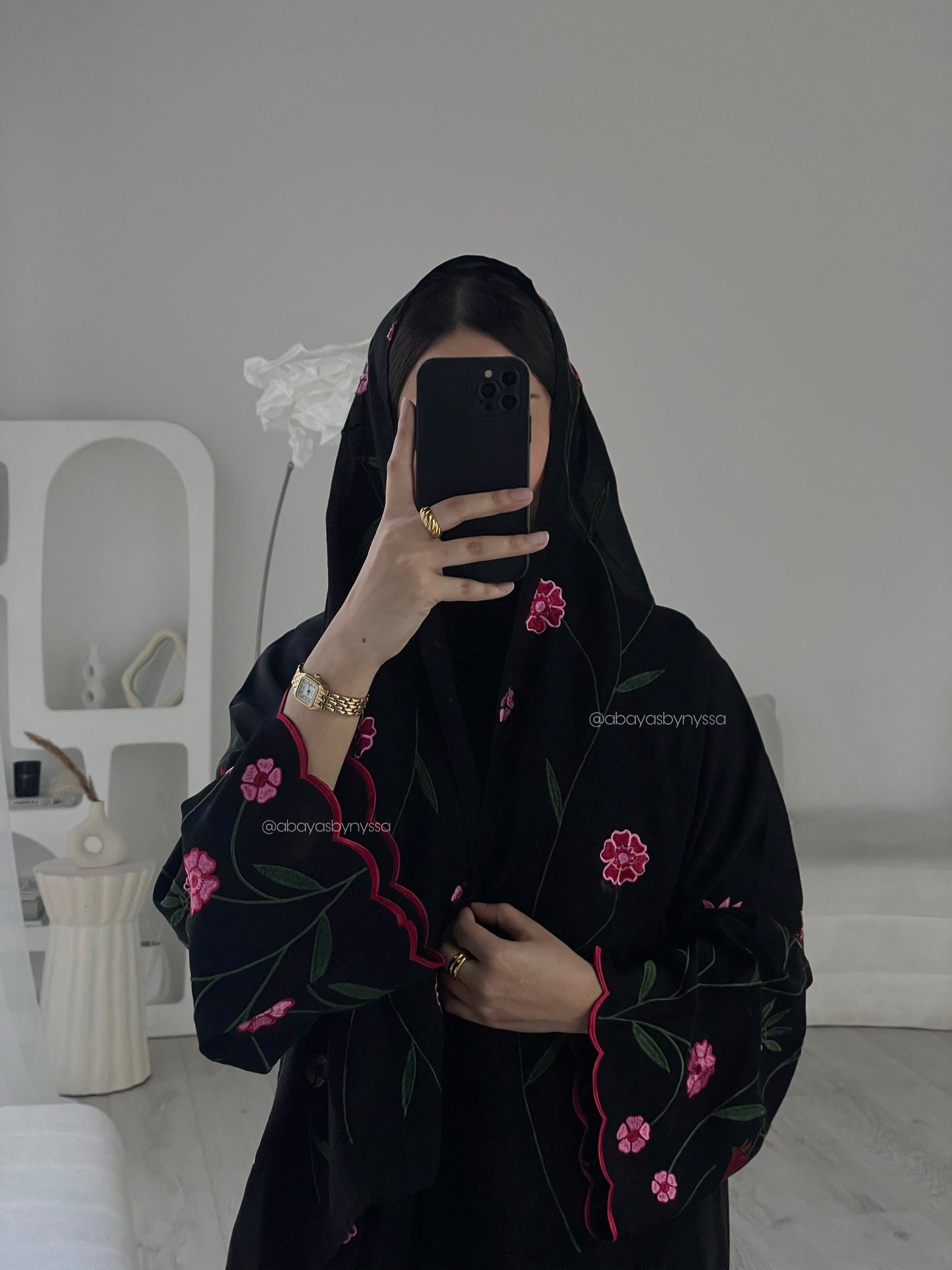 ‘Flora’ Women’s Black Abaya – Lightweight Korean Nida Spring/Summer Abaya
- Red