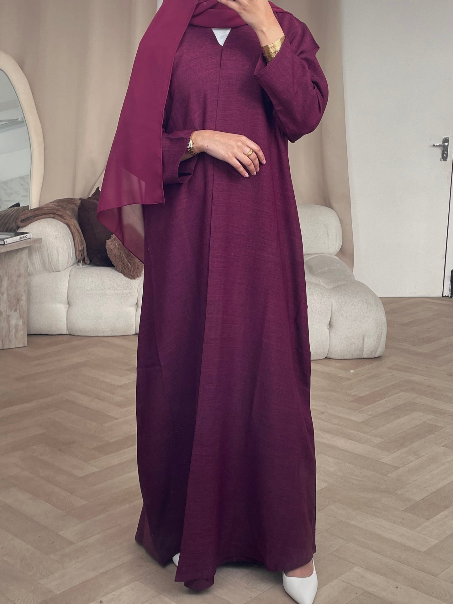 V-Cut Cloak - ‘Burgundy’