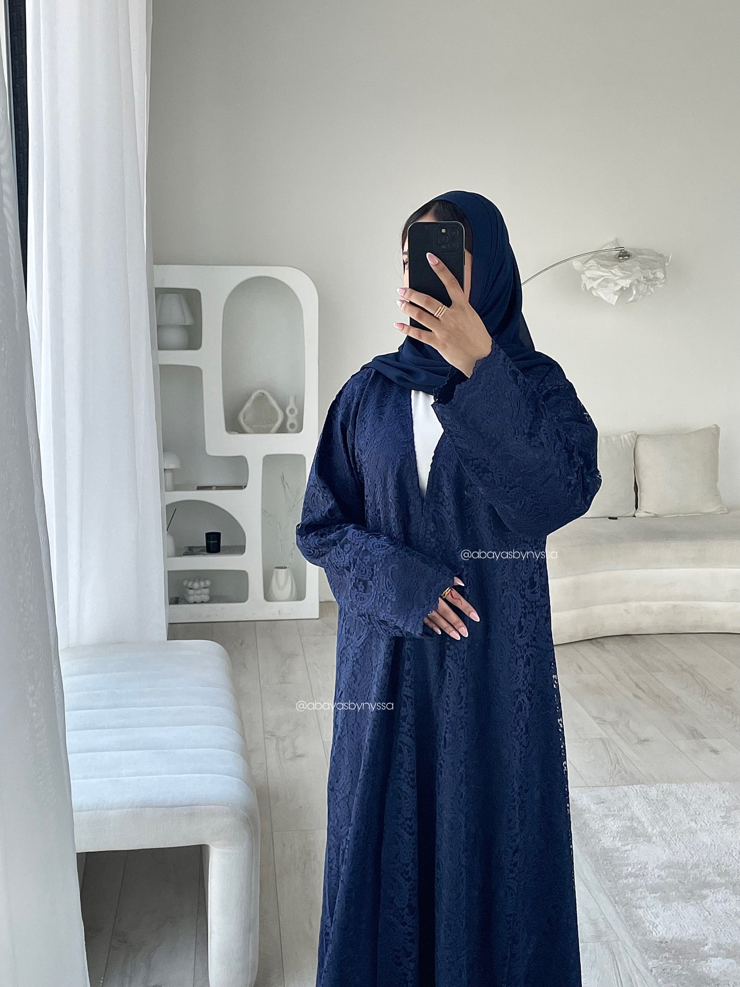 Layla Premium Lace Abaya - Lightweight & Elegant for Women -
‘Navy Blue’ (LIMITED EDITION)