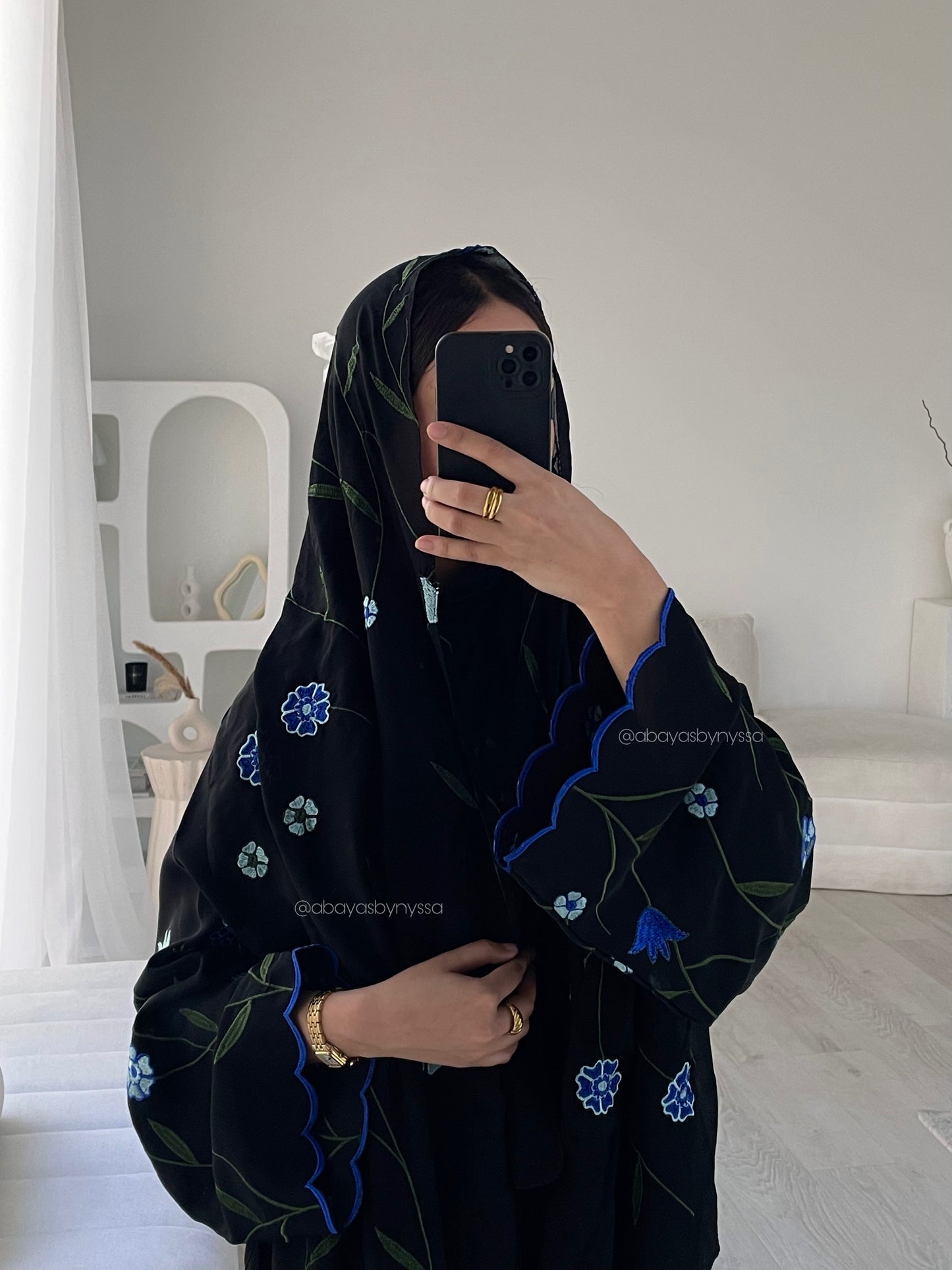 Flora Abaya - Blue