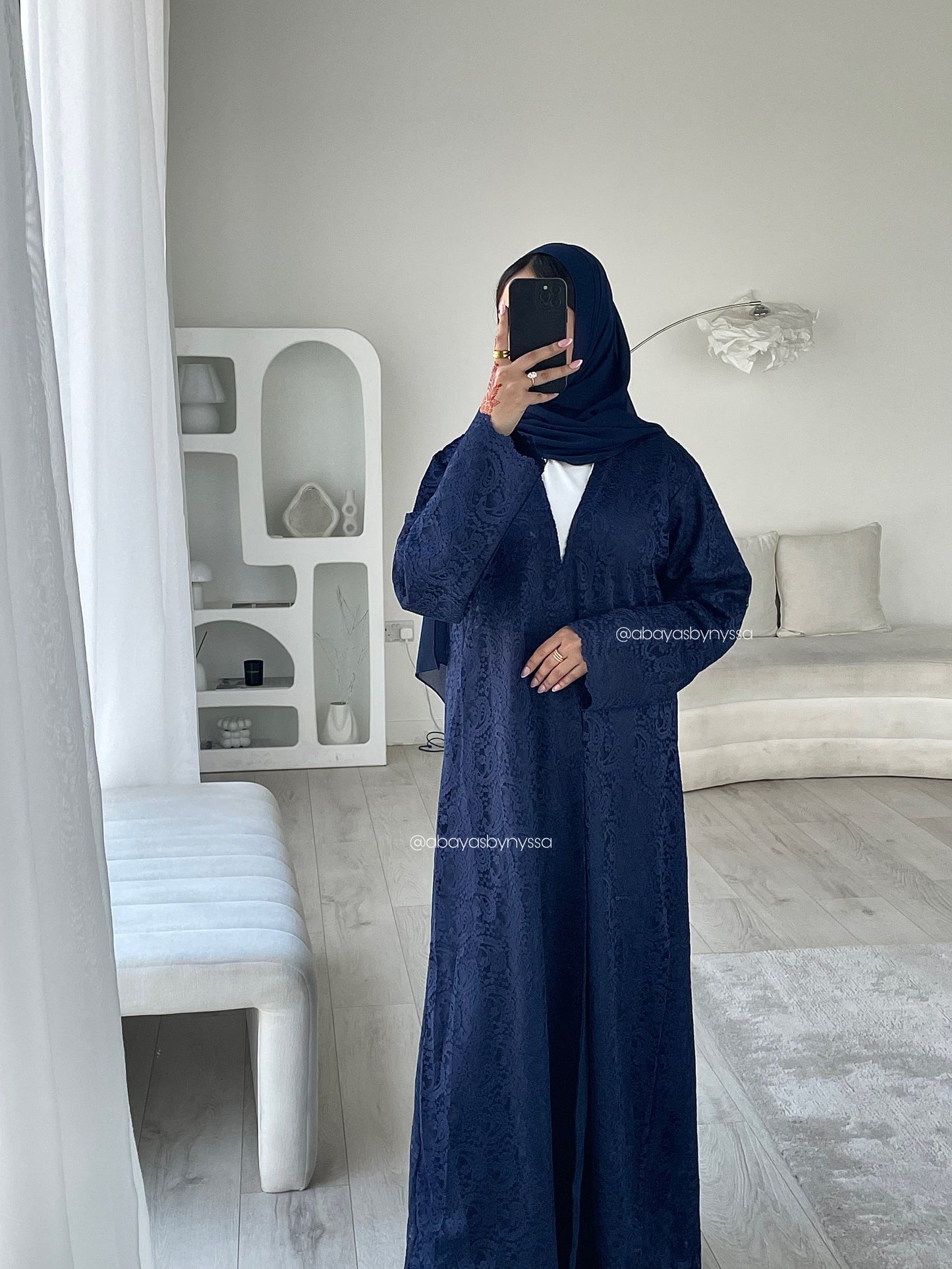 Layla Premium Lace Abaya - Lightweight & Elegant for Women -
‘Navy Blue’ (LIMITED EDITION)