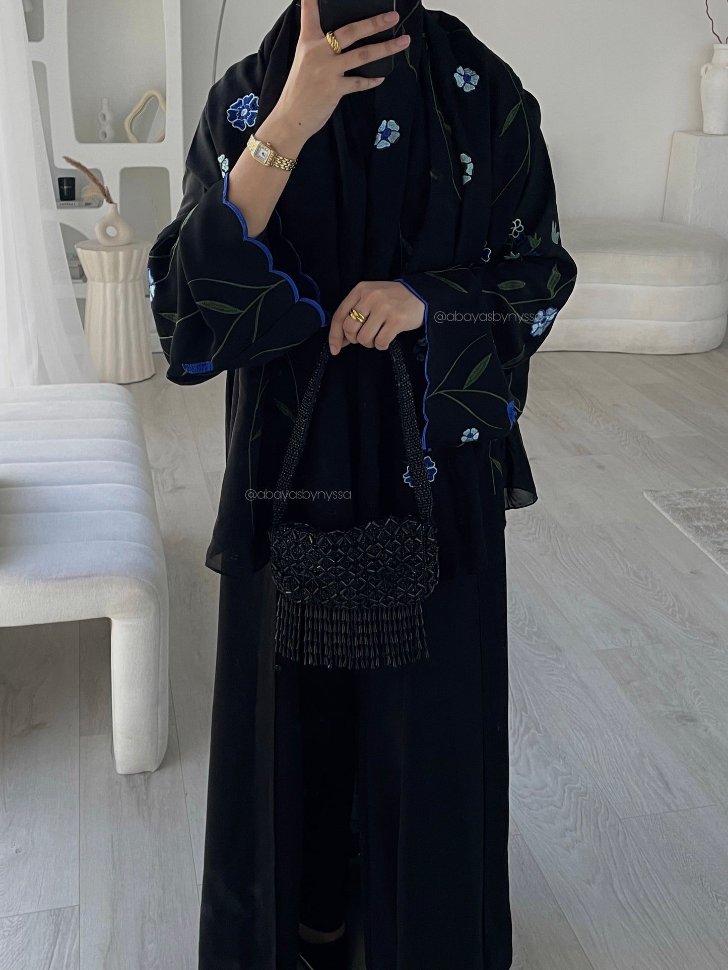 Flora Abaya - Blue