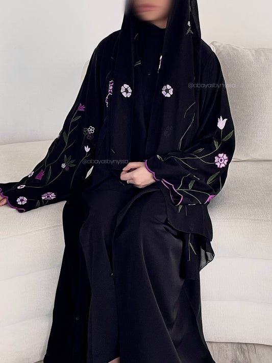 ‘Flora’ Women’s Black Abaya – Lightweight Korean Nida Spring/Summer Abaya
- Purple