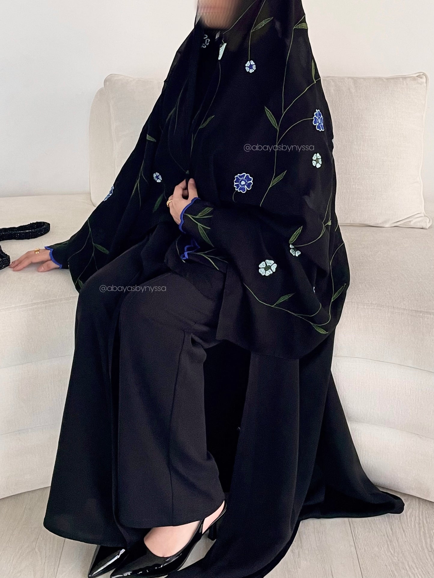 Flora Abaya - Blue