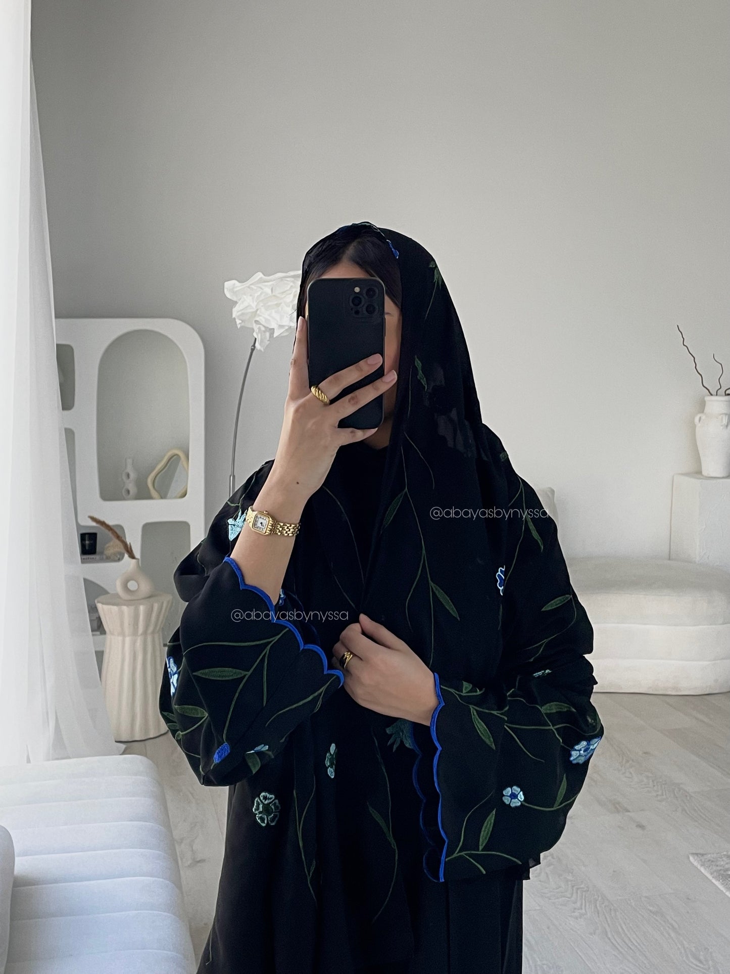 Flora Abaya - Blue