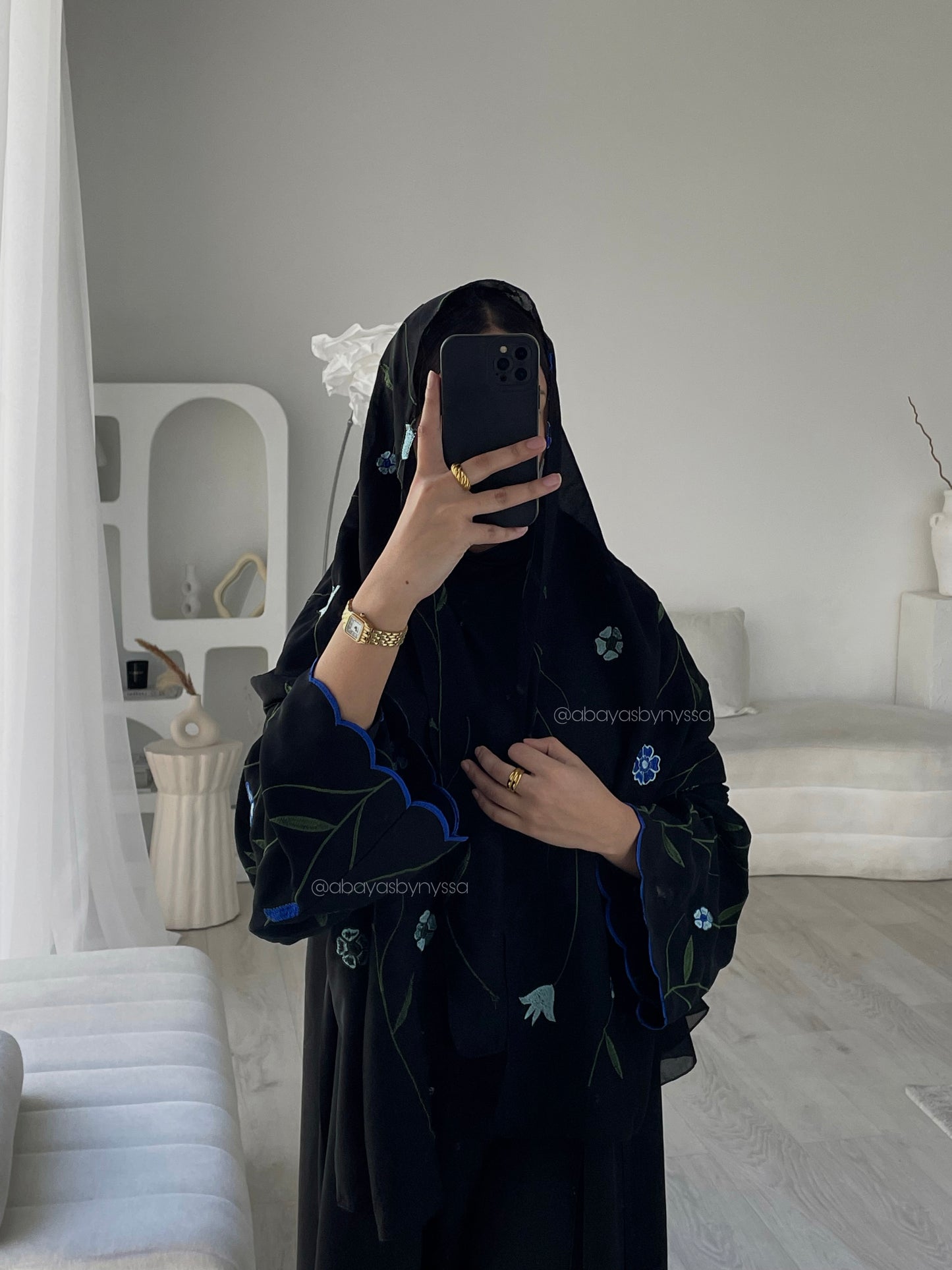 Flora Abaya - Blue