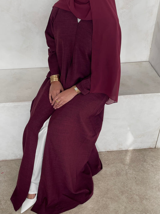 V-Cut Cloak - ‘Burgundy’