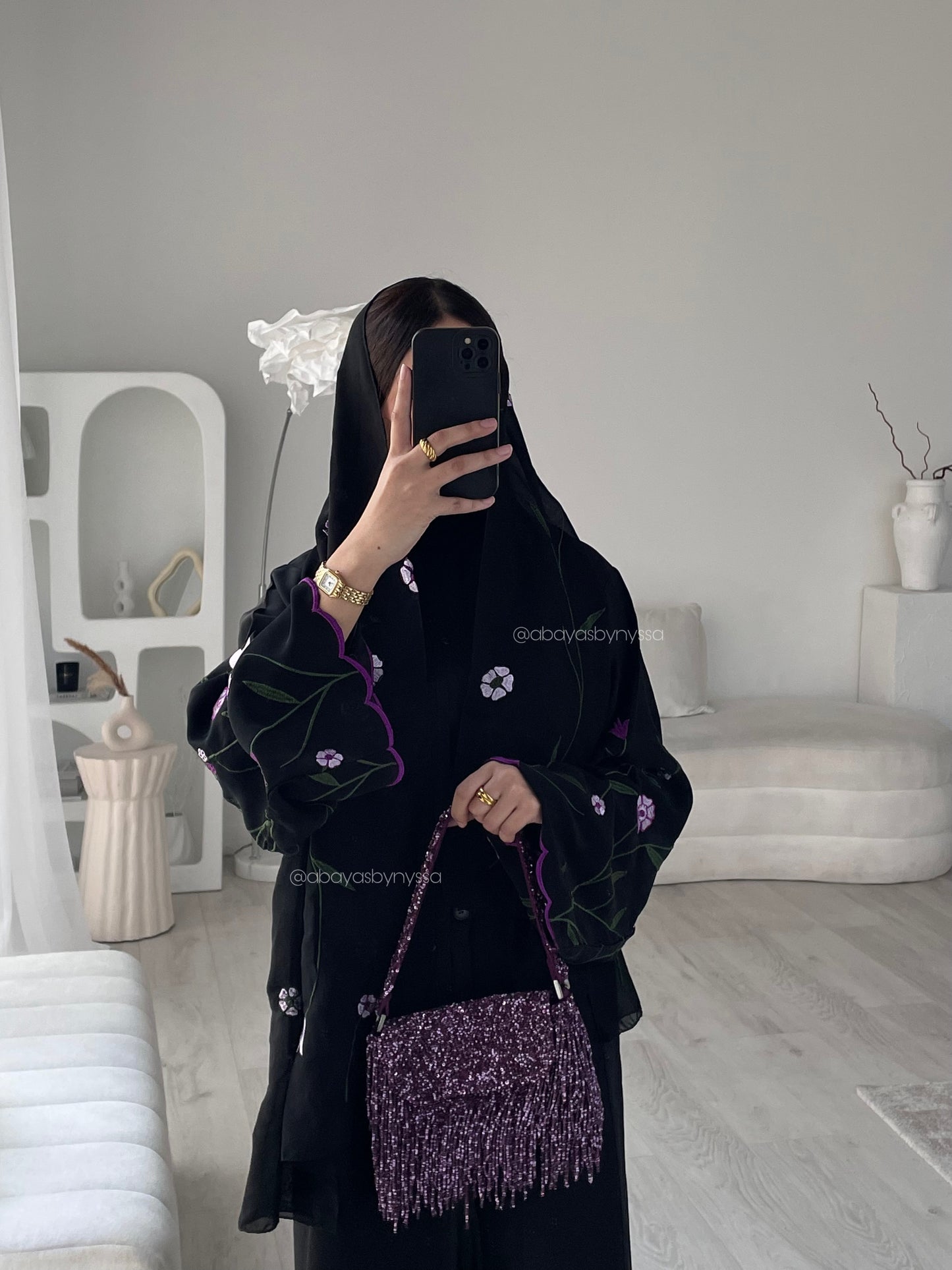 Flora Abaya - Purple