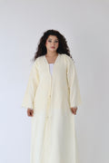 Buttercup Lace Abaya - Butter Yellow