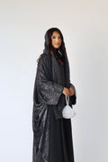 Layali Shimmery Abaya Set – Elegant Luxury 4 Piece Abaya - Black