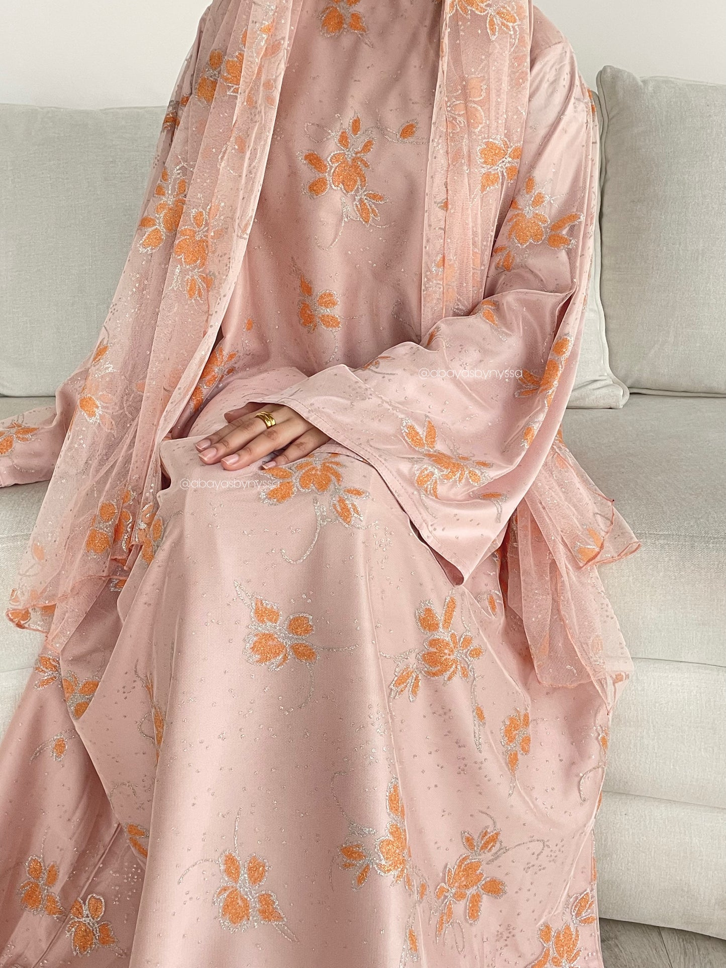 Marwa Closed Abaya ‘Orange’