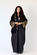 Gold Warda Abaya – Luxurious Gold Embellished Abaya for Women’s Evening Wear