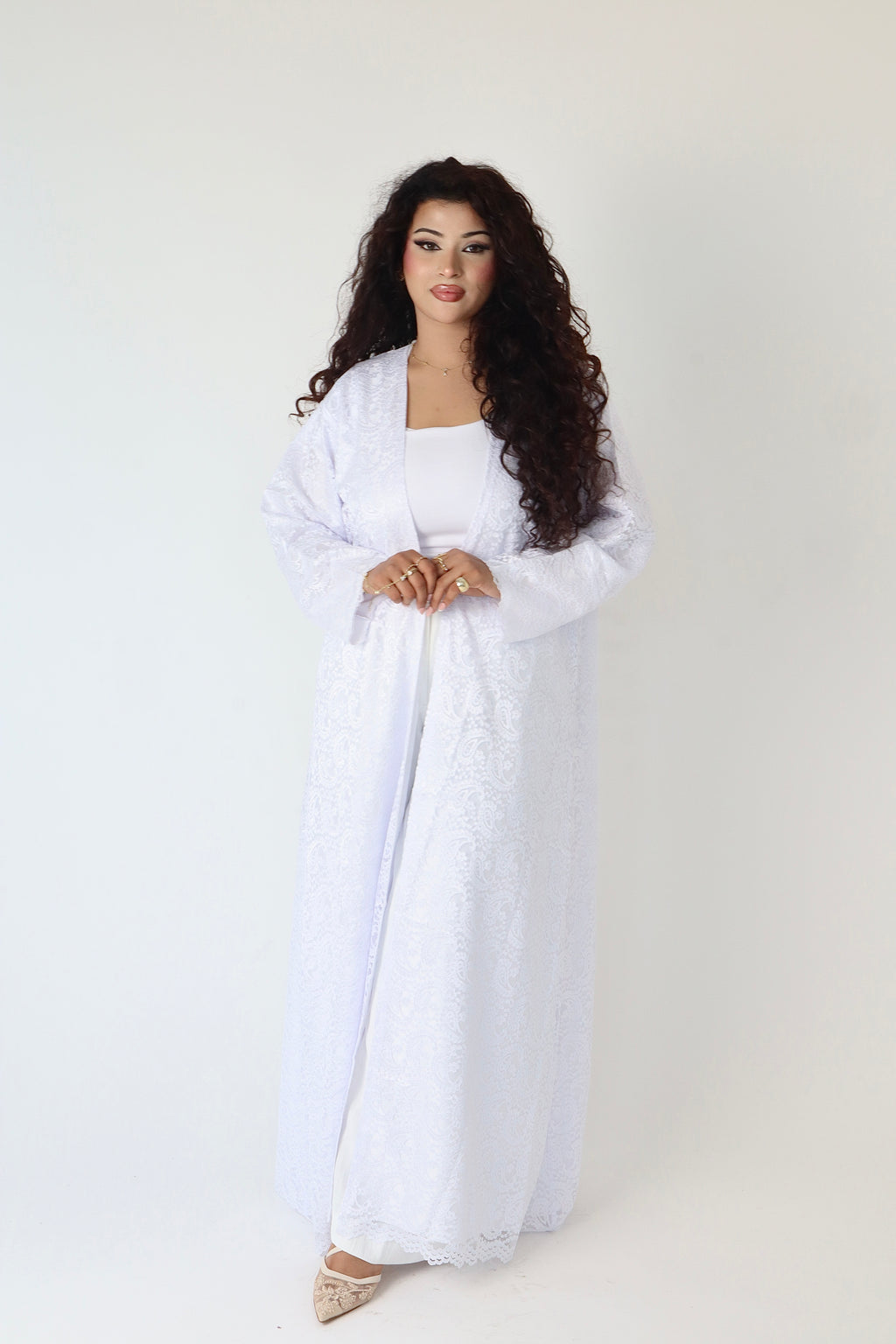 Layla Premium Lace Abaya - Lightweight & Elegant for Women - ‘White’ (LIMITED EDITION)